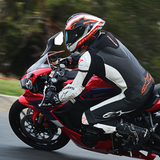 Alpinestars Supertech R10 Helmet – Team Black/Carbon Red/Gloss White, Medium, 8200224-1352-M