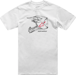 ALPINESTARS MX Helmet T-Shirt - White - Large 1214-73116-20-L