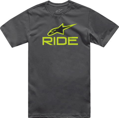 ALPINESTARS Ride 4.0 T-Shirt - Charcoal/Lime/Black - Large 1214-73112-1845-L