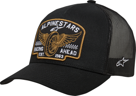 ALPINESTARS Heritage Patch Trucker Hat - Black/Black - One Size 1214-81721-1010-OS