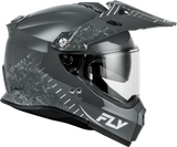 Fly Racing Trekker Granite Motorcycle Helmet Grey/Grey Medium, Part Number 73-7042M