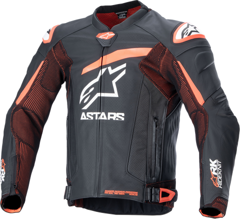 ALPINESTARS GP Plus R v4 Rideknit? Leather Jacket - Black/Red Fluo/White - 60 3100324-1321-60