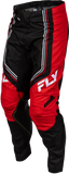 Fly Racing Kinetic DBK Pants Black/Red/White Size 28, Part Number 380-53428