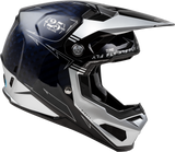 Fly Racing Formula S Carbon Legacy Youth Helmet Blue Carbon/Silver YL 73-4448YL