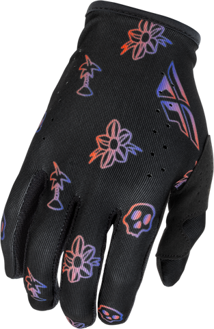 Fly Racing Youth Lite Outline Gloves Black/Red/Purple – Part Number 379-716YS