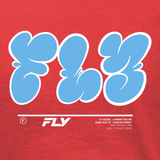 Fly Racing Youth Graffiti Tee in Red Yellow (Part Number 354-0415YL)