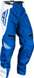 Fly Racing F 16 Pants True Blue/White Size 28 - Durable MX Riding Pants with Comfort Features