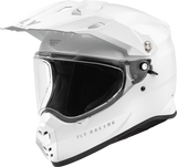 FLY Racing Trekker Solid Helmet White XS – Versatile Off-Road, Street, and Snow Helmet