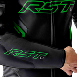 S1 D3o Suit Blk/Gry/Flo Grn Leather 2x