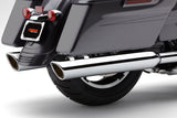 Cobra 909 Twins 4-Inch Chrome Slip-On Mufflers, Part 6106, Harley-Davidson FLH/FLT