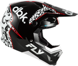Fly Racing Youth Formula CP DBK Helmet Black/White/Red, Youth Large, Part Number 73-0044YL
