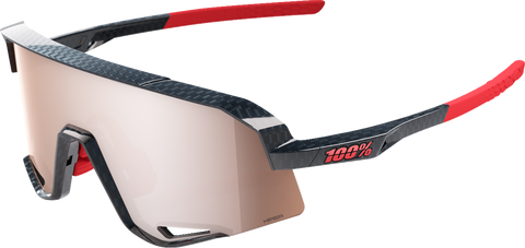 100% Slendale Sunglasses - Gloss Carbon Fiber - HiPER Crimson Silver Mirror Lens 60057-00001