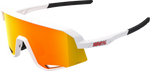 100% Slendale Sunglasses - Matte White - HiPER Red Multimirror 60057-00004