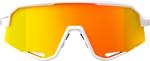 100% Slendale Sunglasses - Matte White - HiPER Red Multimirror 60057-00004