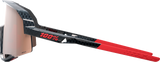 100% Slendale Sunglasses - Gloss Carbon Fiber - HiPER Crimson Silver Mirror Lens 60057-00001