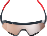 100% Slendale Sunglasses - Gloss Carbon Fiber - HiPER Crimson Silver Mirror Lens 60057-00001