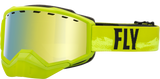 Fly Racing Focus Snow Goggle Green/Black with Gold Mirror and Yellow Lens