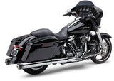 Cobra 6291 GEN2 Neighbor Haters 4.5-Inch Groove Tip Chrome Slip-On Mufflers for Harley-Davidson FLH/FLT 2017-2018