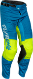 Fly Racing Youth Kinetic Mesh Khaos Pants Blue/White/Hi Vis Size 24