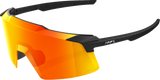 100% Aerocraft Sunglasses - Soft Tact Black - HiPER Red Lens 60032-00010