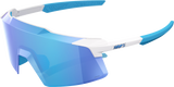 100% Aerocraft Sunglasses - Matte White - HiPER Blue 60032-00011