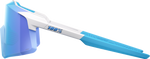 100% Aerocraft Sunglasses - Matte White - HiPER Blue 60032-00011