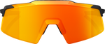 100% Aerocraft Sunglasses - Soft Tact Black - HiPER Red Lens 60032-00010