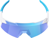 100% Aerocraft Sunglasses - Matte White - HiPER Blue 60032-00011