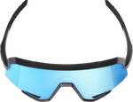 100% Slendale Sunglasses - Matte Black - HiPER Blue Multilayer Mirror Lens 60057-00003
