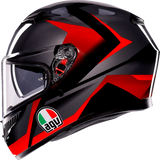 AGV K3 Helmet - Striga - Black/Gray/Red - Small 2118381004-018-S