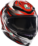 AGV K6 S Helmet - Reeval - White/Red/Gray - XL 2118395002-023-XL