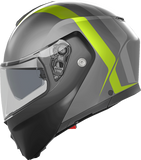 AGV Streetmodular Helmet - Resia - Matte Gray/Black/Yellow Fluo - 2XL 21182960020072X