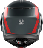 AGV Streetmodular Resia Modular Motorcycle Helmet Matte Gray/Silver/Red 2XL