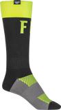 Fly Racing MX Pro Socks Hi Vis/Black Large/X-Large – Durable Boot-Length Support Socks with Moisture-Wicking Technology