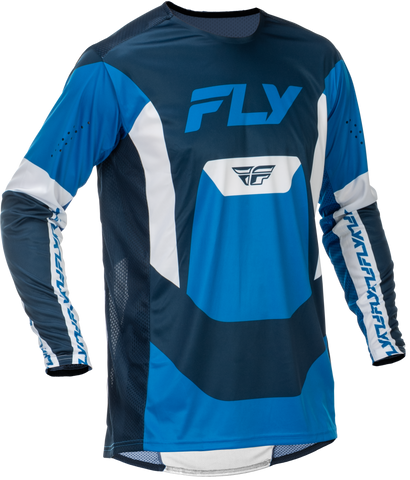 Fly Racing Lite Jersey Blue/White XL - Lightweight Performance Motorcycle Jersey