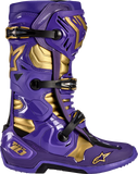 ALPINESTARS Limited Edition Salt Lake Tech 10 Boots - Purple/Gold/Black - US 8 2010020-373-8