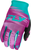 Fly Racing Women's Lite Gloves Pink/Turquoise Small - Minimalist Race Gloves with Touch Screen Compatibility
