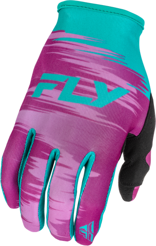 Fly Racing Women's Lite Gloves Pink/Turquoise Small - Minimalist Race Gloves with Touch Screen Compatibility