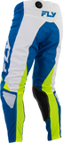 Fly Racing Kinetic Mesh Motocross Pants Blue/White/Hi-Vis, Size 30, Part Number 380-32430