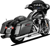 Vance and Hines 4-Inch Twin Slash Round Slip-On Exhaust, Model HD Dresser 95-16, Part Number 16763