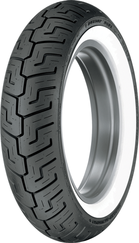 Dunlop D401 Rear Tire - 150/80B16 Wide Whitewall - Harley-Davidson Branding