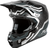 Fly Racing Formula S Carbon Byte Helmet Black Carbon/Grey/Silver XS, Part 73-4450XS