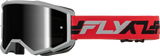 FLY RACING Youth Zone Goggle Red/Grey with Black Mirror/Smoke Lens 37-51541Y