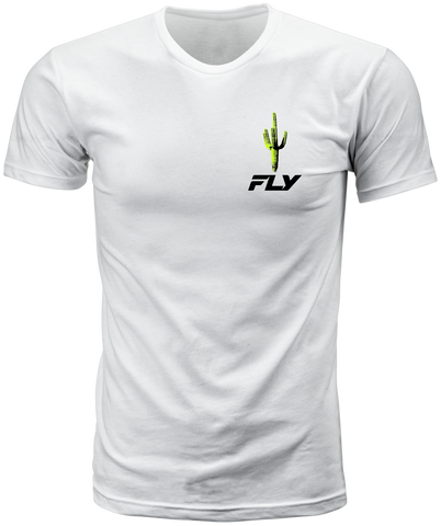 Fly Racing Desert Tee White XL - Comfortable 100% Cotton Crew Neck T-Shirt