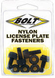 BOLT LPFNYLON Black Nylon License Plate Thumb Screws and Locknuts, 50-Pack