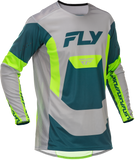 Fly Racing Lite Jersey Grey, Lime & Teal – Part Number 379-7232X