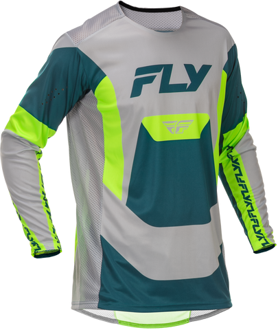 Fly Racing Lite Jersey Grey, Lime & Teal – Part Number 379-7232X