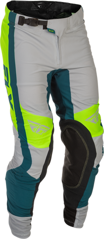 Fly Racing Lite Pants Grey, Lime & Teal Size 34 – Lightweight Motocross Pants with Advanced Comfort and Protection