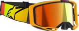 Alpinestars Vision 8 Corp Yellow/Pink Motocross Goggle with Red Mirror Lens, Model 5101625-5023