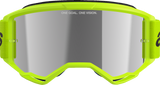 Alpinestars Vision 3 Wordmark Yellow Fluo Goggles with Silver Mirror Lens, Model 5103225-5299